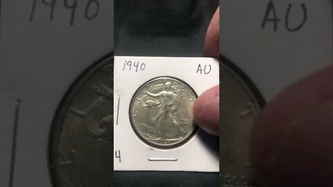 1940 Walking Liberty AU Condition - Auction Item [Lot 8] - 2.27.2022 Live Coin Auction
