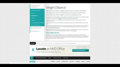 Getting your own New Mexico Weight Distance Permit