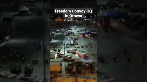 Aerial View Of #freedomconvoy command Post