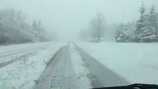 Driving the Fiat 500 in a Snowstorm