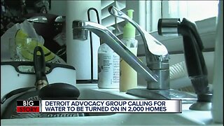 Detroit advocacy group calling for water to be turned on in 2,000 homes