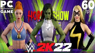WWE 2K22 | SHE-HULK V CAPTAIN MIZUKI V MS. MARVEL! | Requested Extreme Rules Match [60 FPS PC]