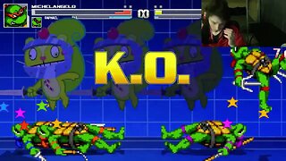 Teenage Mutant Ninja Turtles Characters (Leonardo And Raphael) VS Nutty In An Epic Battle In MUGEN