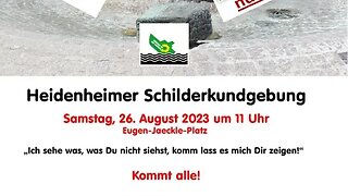 Live - Schilderdemo in Heidenheim am 26.08.2023