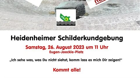 Live - Schilderdemo in Heidenheim am 26.08.2023