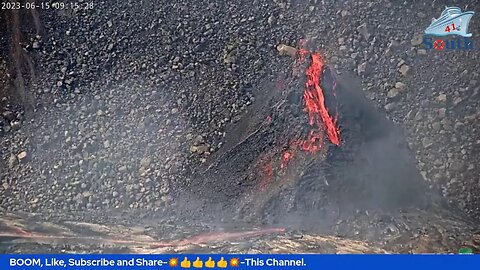 Kīlauea Volcano Live Stream - Halemaʻumaʻu crater, Real Time Action. 15/06/2023.