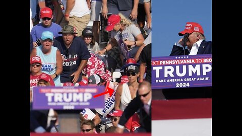 Govt. Spy or Agent in the Crowd as Trump Was Shotta at & she Films + Footage of Sniper Before Rally