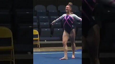 Emily Holmes Hackerd 9.950 on Floor (Tumbling Passes) Bowling Green at West Virginia 2/19/23 #shorts