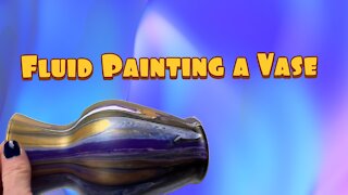(2) Painting a Flower Vase Easy Acrylic Pouring