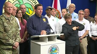 Gov. Ron DeSantis speaks in Palm Beach County about Hurricane Dorian