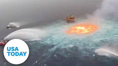 Gas pipeline fire boils underwater in the Gulf of Mexico | USA NEWS