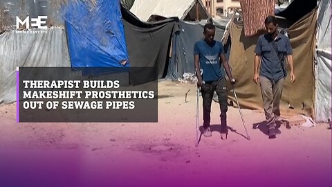 Therapist from Gaza builds makeshift prosthetics out of sewage pipes| N-Now ✅