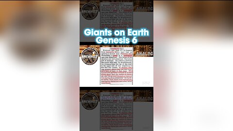 INFOWARS Reese Report: There were giants on the earth in those days; and also after that, Genesis 6 - 10/6/23