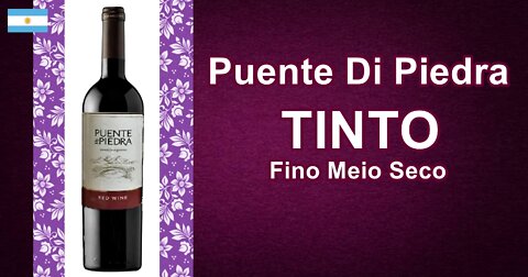 Vinho Puente Di Piedra tinto fino meio seco red wine