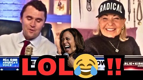 Comedian Roseanne Barr Does HILARIOUS Word Association With Charlie Kirk!! Zelensky, Obama, Pelosi..