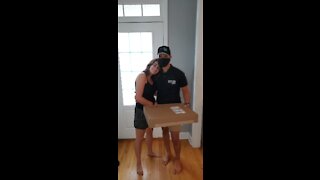 Teen Surprises Childhood Best Friend While Disguised As FedEx Driver - Street View