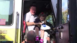 VIDEO: Tequesta girl becomes firefighter for a day