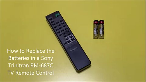 How to Replace the Batteries in a Sony Trinitron RM-687C TV Remote Control