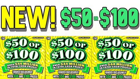 BAND NEW $50 or $100 Scratch Off Lottery Ticket from the New York State Lotto