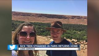 Lake Geneva teen stuck in Paris for weeks after falling into coma returns to US