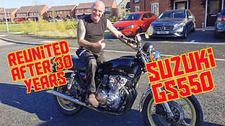 Re-United With His Old Suzuki GS550 30 Years Later.