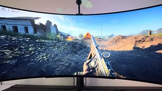 Battlefield 5 is AMAZING! IMMERSIVE no HUD gameplay on a LG 45GR95QE OLED UltraWide Gaming Monitor