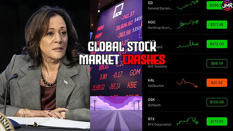 Global Stock market COLLAPSES, War stocks UP!, Kamala has NO POLICY on inflation