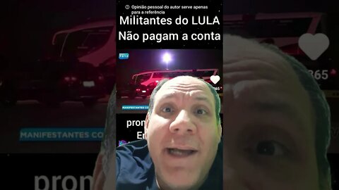 ABSURDO 15 ônibus com Manifestante do Lula foram a um restaurante num posto e não queriam pagar