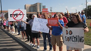 Residents Protest President Trump's Visits To El Paso, Dayton