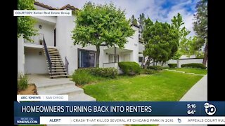 Homeowners temporarily turning back into renters