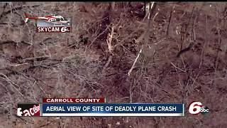 Carroll County plane crash debris aerial view