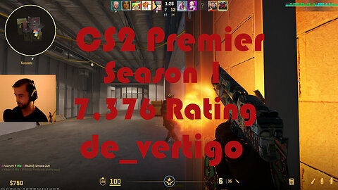 CS2 Premier Matchmaking - Season 1 - 7,376 Rating - de_vertigo