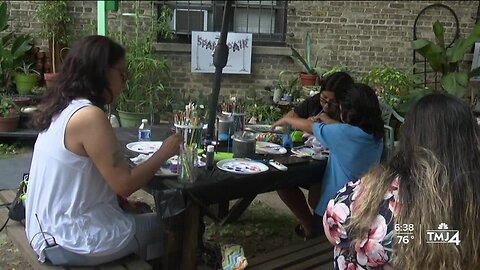 Community members create art to help the growing homeless population