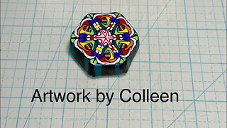 Colorful kaleidoscope clay cane @artwork