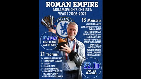 ROMAN NUMBERS Abramovich’s Chelsea legacy in numbers