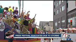 Severe weather forced the evacuation of the Indy Pride Festival - but the party didn't stop!
