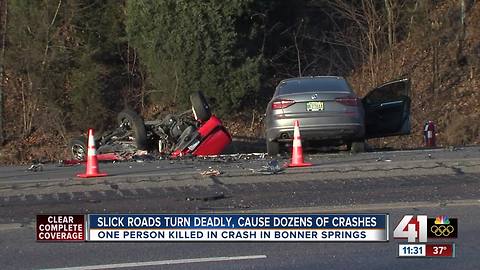 Slick roads turned deadly, caused dozens of crashes