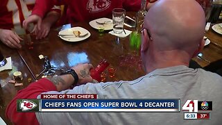Chiefs fans open Super Bowl 4 decanter