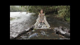 Wild Fishing | Stream fishing techniques | Super fishing technique | Fishing with primitive skills