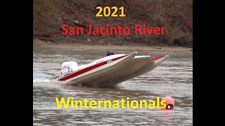 2021 San Jacinto River Winter Nationals Boat Racing 4K Drone Video