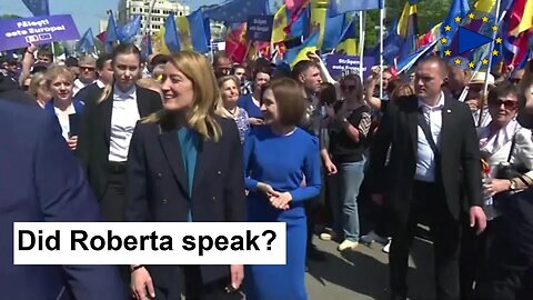 Moldova President Maia Sandu & MEP Roberta Metsola Rally for EU Integration