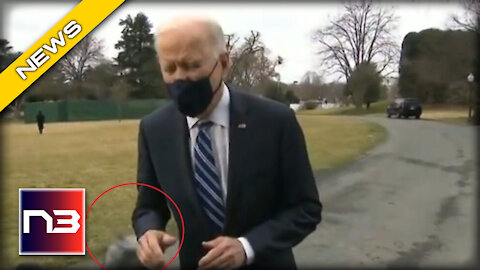 EVERYONE Caught this HUGE Mistake when Biden Walked Up to Reporters