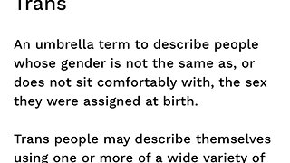 When we talk about trans. It is important to understand it is an umbrella term