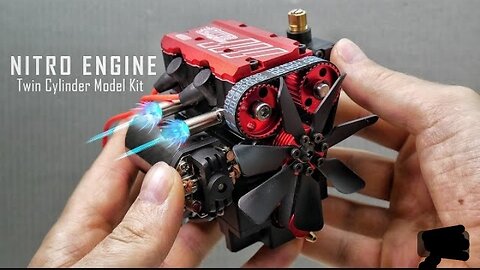 Building a Twin Cylinder Nitro Engine - Assembling and Starting Mini Engine Model Kit