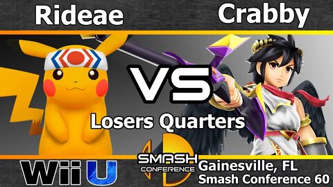 GoTE|Rideae (Pikachu vs. Crabby (Dark Pit) - Losers Quarters - SC60