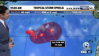 Tropical Storm Ophelia forms in the Atlantic Ocean