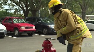 Palm Beach County students train to be firefighters, first responders