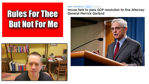 The Friday Vlog GOP House Fails To Pass Resolution To Fine AG Garland For Dodging A Subpoena