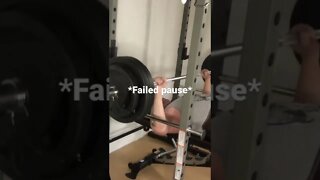 275x3 failed pause bench attempt #shorts