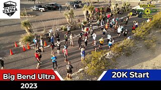 20K Runners Starting The Big Bend Ultra Marathon 2023 #bigbendranchstatepark #bbu23